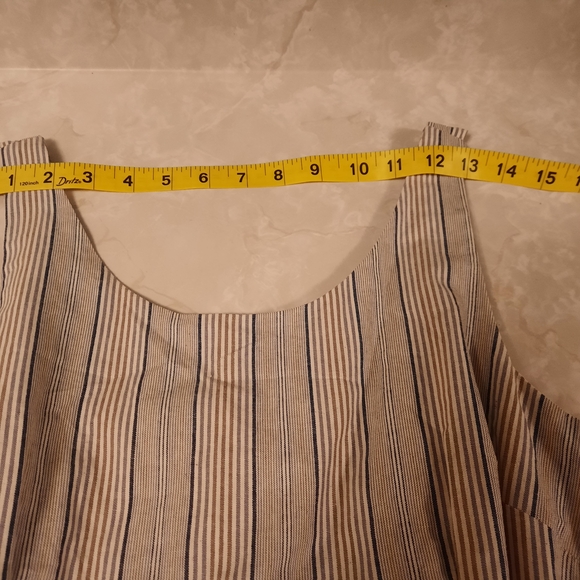 Mittoshop Gray Striped Wide Leg Jumpsuit - Picture 4 of 14